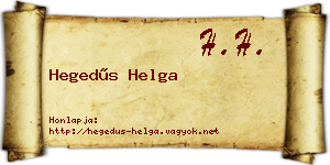 Hegedűs Helga névjegykártya